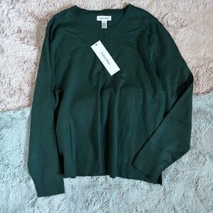 Ck emerald long sleeve gray sweater top
